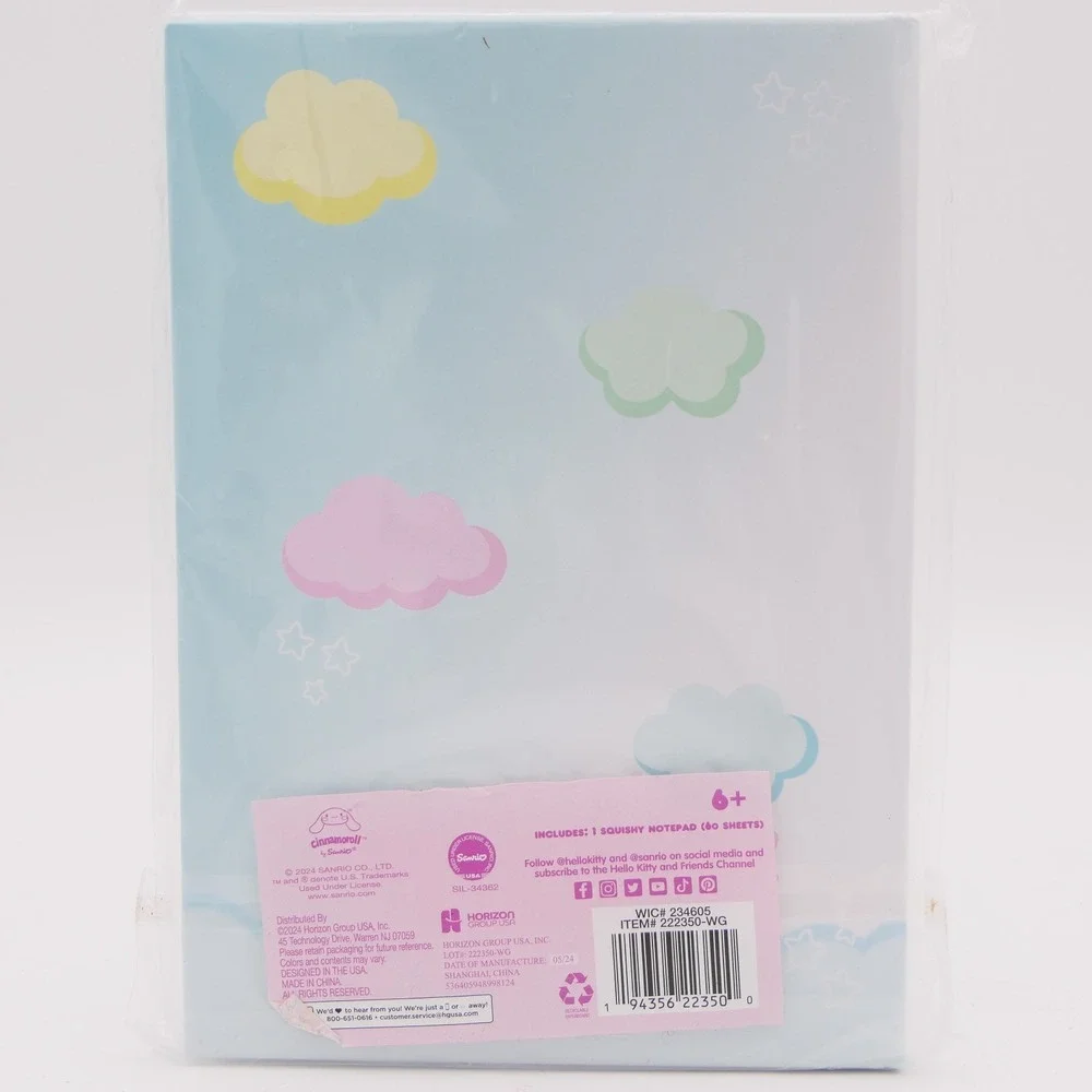 Sanrio Cinnamoroll Character Squishy Notepad Notebook Journal 60 Sheets 5